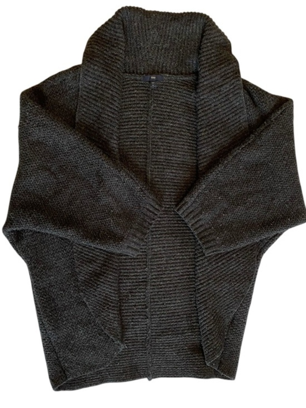 Gap Dark Gray Chunky Sweater Open Cardigan Cozy Oversized Womens Size S/M